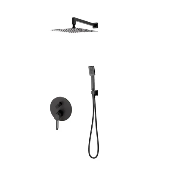 SISTEM DUS 6 IN 1 ZAFFIRO, BATERIE INCASTRATA 2 IESIRI, CAP DUS FIX, BRAT, PARA, FURTUN SI RACORD PENTRU BATERIE INCASTRATA, NEGRU