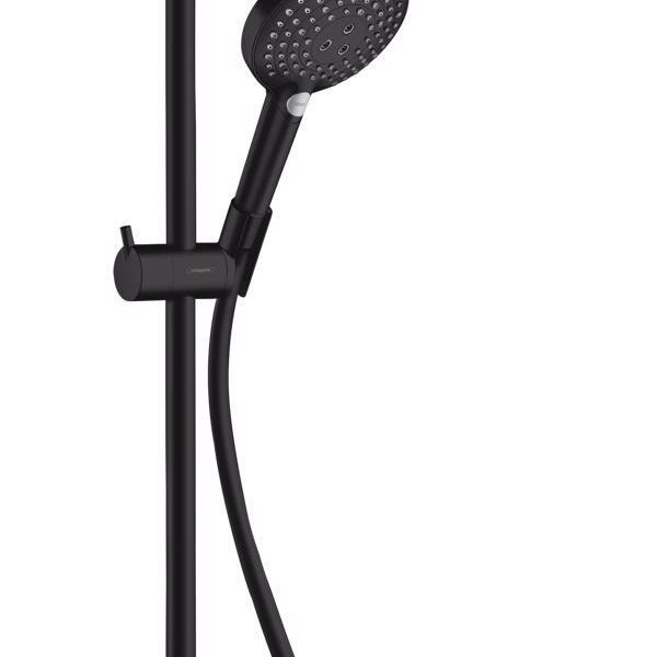 SISTEM DUS CROMA SELECT S 280 1 JET TERMOSTATIC, CU PARA DE DUS RAINDANCE SELECT S 120 E JET,  NEGRU MAT