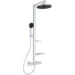 SISTEM DUS TERMOSTATIC CERATHERM ALU+ ,CAP DUS 260 MM 2 JETURI, FURTUN 1750MM SI PARA 100MM 2 JETURI, SILVER