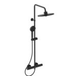 SISTEM DUS TERMOSTATIC CERATHERM T25+ ,CAP DUS 260 MM 2 JETURI, FURTUN 1750MM SI PARA 100MM 2 JETURI, SILK BLACK