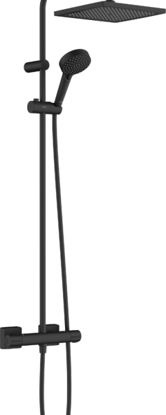 SISTEM DUS VERNIS SHAPE 240, TERMOSTATIC, 1 JET, NEGRU MAT