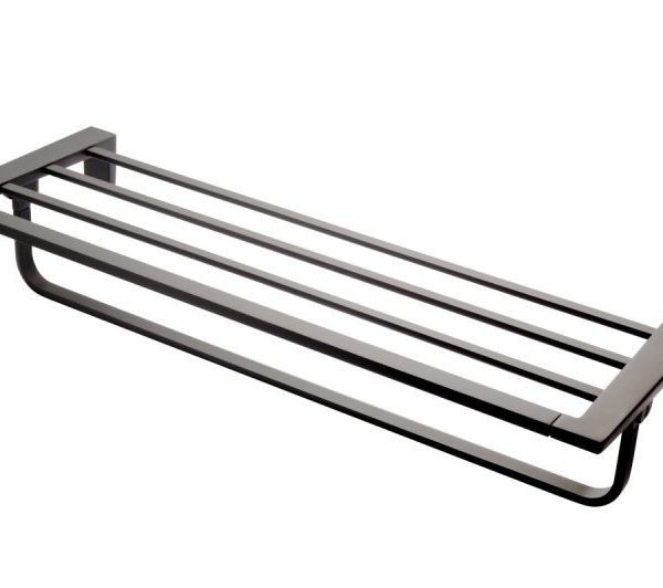 SUPORT PROSOAPE CU BARA PROSOP PIAZZA 600 MM, NEGRU