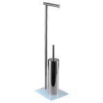 SUPORT STATIV  PERIE WC CROM + HARTIE IGIENICA NIAGARA SQUARE ALB
