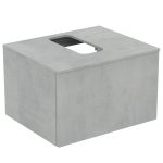 UNITATE DE LAVOAR 60 CM CU 1 SERTAR SI BLAT CU DECUPAJ GRI DESCHIS