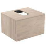 UNITATE DE LAVOAR 60 CM CU 1 SERTAR SI BLAT CU DECUPAJ LEMN MARO DESCHIS