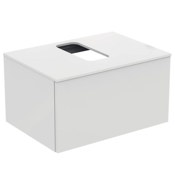 UNITATE DE LAVOAR 70 CM CU 1 SERTAR SI BLAT CU DECUPAJ ALB LUCIOS