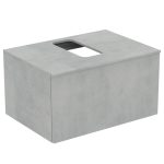 UNITATE DE LAVOAR 70 CM CU 1 SERTAR SI BLAT CU DECUPAJ GRI DESCHIS