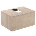 UNITATE DE LAVOAR 70 CM CU 1 SERTAR SI BLAT CU DECUPAJ LEMN MARO DESCHIS