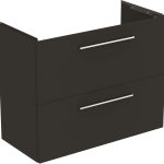 UNITATE LAVOAR I.LIFE S SUSUPENDATA 80 CM CU 2 SERTARE FARA MANERE,GRI CARBON MAT