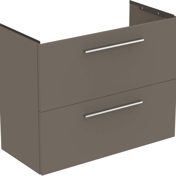 UNITATE LAVOAR I.LIFE S SUSUPENDATA 80 CM CU 2 SERTARE FARA MANERE,GRI CUART MAT