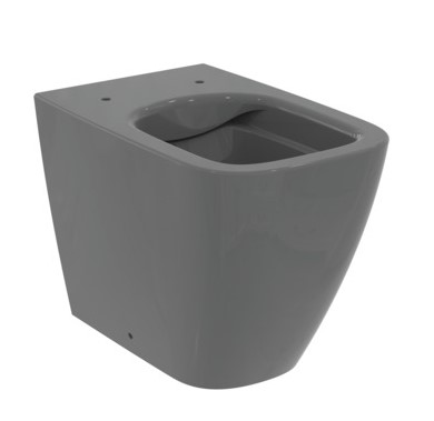 VAS WC I.LIFE B BTW RIMLESS+ PENTRU REZERVOR INCASTRAT, 55.4X35.5 CM, GRI LUCIOS