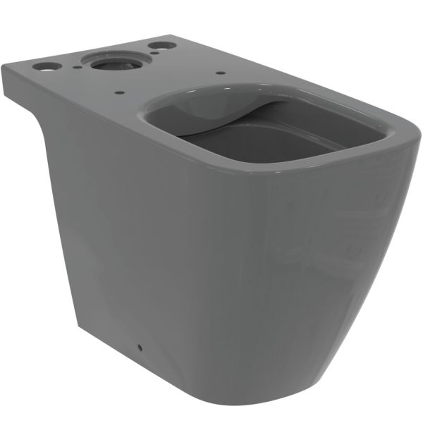 VAS WC I.LIFE B, RIMLESS+, 66X35.5 CM, EVACUARE LATERALA, GRI LUCIOS