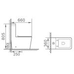 Vas WC rimless A2040 negru - imagine 4