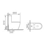 Vas wc rimless A2041 negru - imagine 4