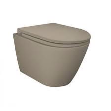 VAS WC SUSPENDAT FEELING RIMLESS CAPPUCCINO MAT CU PRINDERI ASCUNSE , 52X36MM