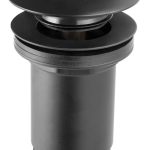 VENTIL LAVOAR CLICK-CLACK KLEOME CU PREAPLIN, 1 1/4 ALAMA, NEGRU