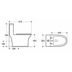 Vas WC rimless negru A8618 - imagine 4