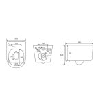 WC suspendat neagru W204 - imagine 2