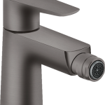 BATERIE BIDEU TALIS E CU VENTIL, BRUSHED BLACK CHROME