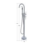 Baterie cada freestanding FF012 crom - imagine 3