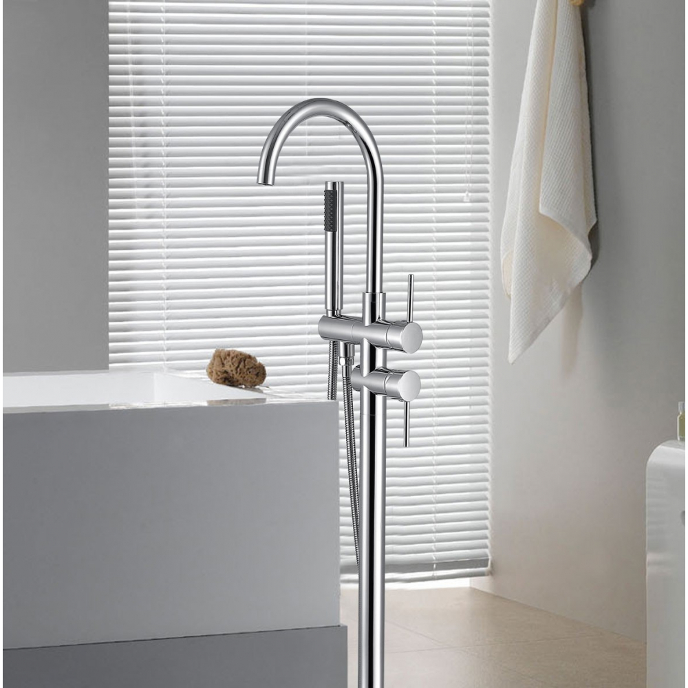 Baterie cada freestanding FF012 crom - imagine 4