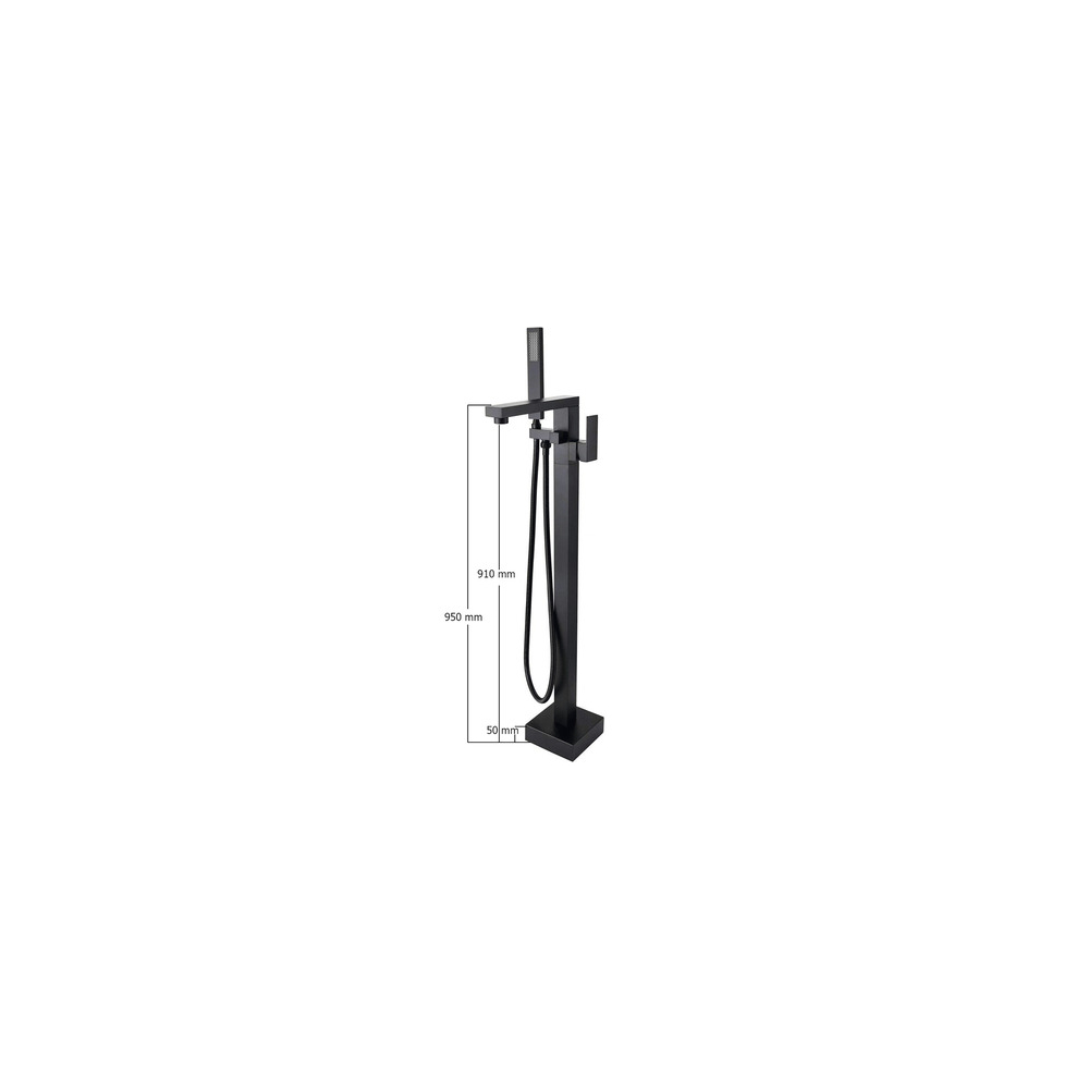 Baterie cada freestanding negru 001 - imagine 3