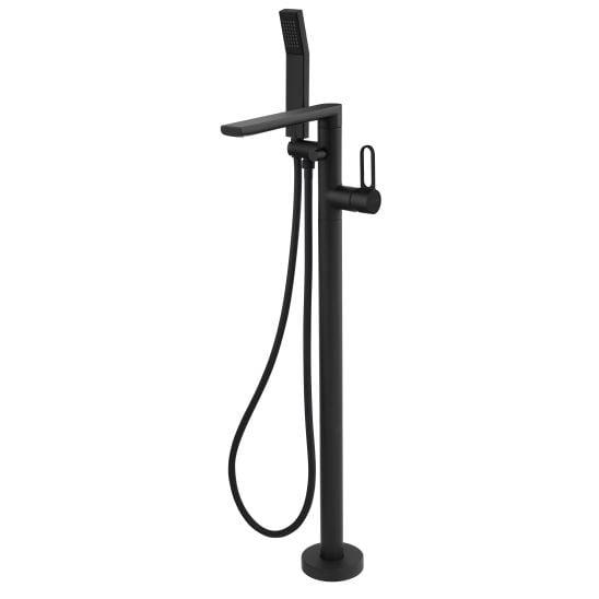 BATERIE CADA FREESTANDING ZAFFIRO, CU ACCESORII, NEGRU MAT - imagine 1