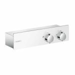 BATERIE DUS TERMOSTATICA SHOWER TABLET 350, FINISAJ STICLA, ALB-CROM