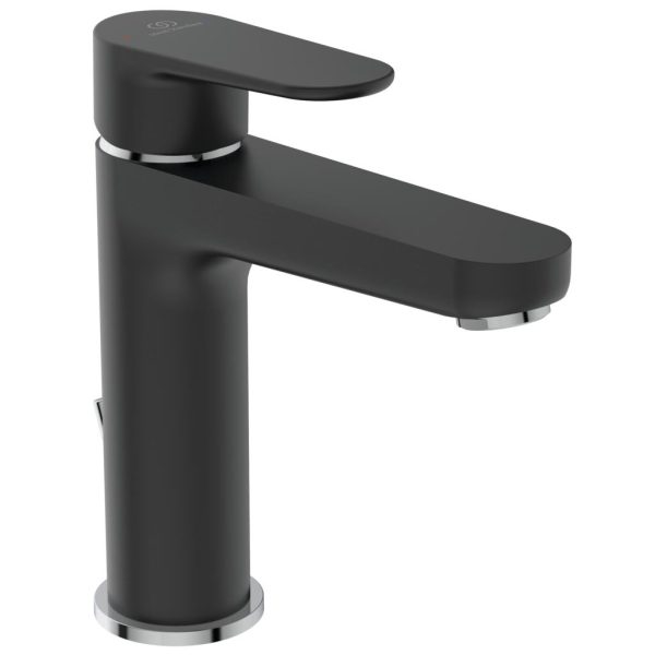BATERIE LAVOAR H120 CERAFINE O NEGRU/CROM CU VENTIL METALIC