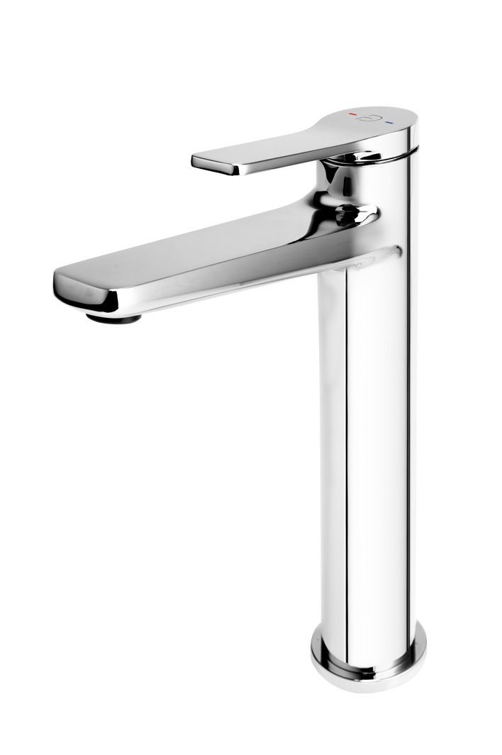 BATERIE LAVOAR INALTA SEPPIA CU VENTIL CLICK-CLACK, CROM - imagine 1