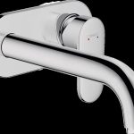 BATERIE LAVOAR LOGIS FINE CU MONTAJ PE PERETE SI PIPA 205MM, CROM