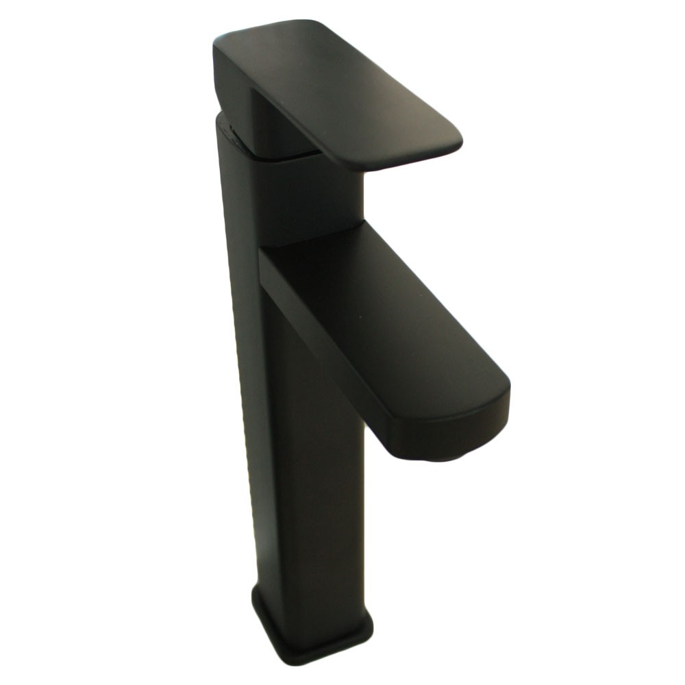 Baterie lavoar negru mat, inalta - imagine 1