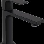 BATERIE LAVOAR REBRIS E 110 COOL START CU VENTIL POP UP, NEGRU MAT