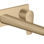 BATERIE LAVOAR TALIS E CU MONTAJ PE PERETE SI PIPA 225 MM, BRUSHED BRONZE