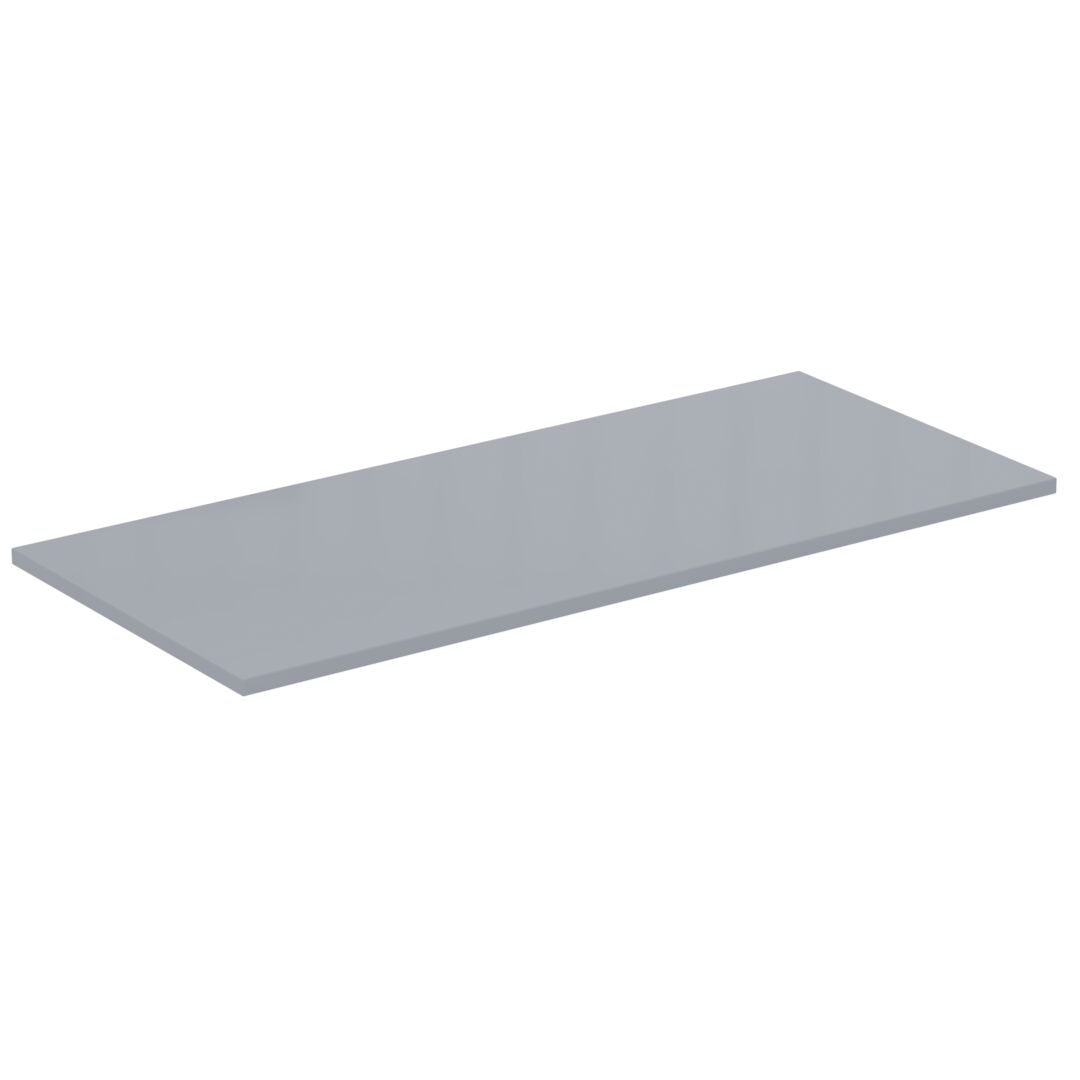 BLAT CONNECT AIR 100 CM PENTRU LAVOAR GRI DESCHIS LUCIOS CU RAMA ALBA MATA - imagine 1