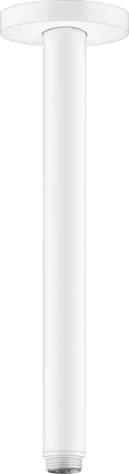 BRAT DUS S 300 MM, CU ORNAMENT ROTUND SI MONTAJ DIN TAVAN, ALB MAT - imagine 1