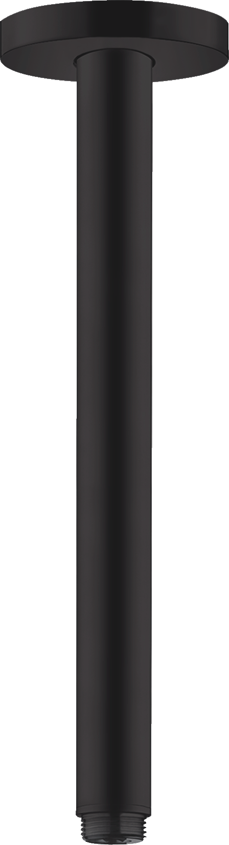 BRAT DUS S 300 MM, CU ORNAMENT ROTUND SI MONTAJ DIN TAVAN, NEGRU MAT - imagine 1