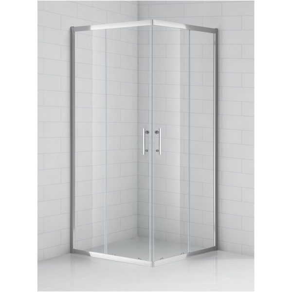 CABINA DUS PATRATA OBS2 800X1850 STICLA TRANSPARENTA SECURIZATA 6 MM, PROFIL CROM