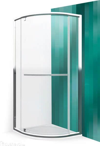 CABINA DUS SEMIROTUNDA PXRO1 900/2000 CROM , GEAM TRANSPARENT