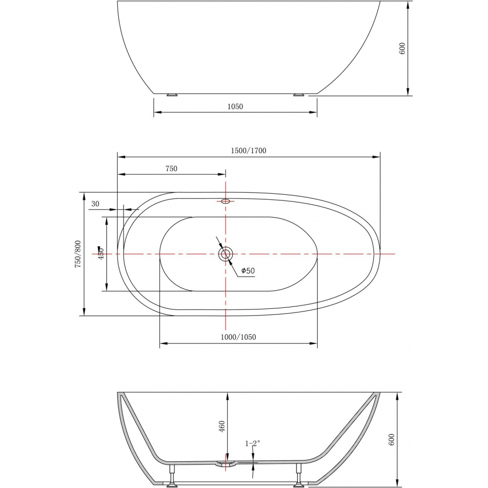 Cada Freestanding 150x75 Elegant - imagine 6