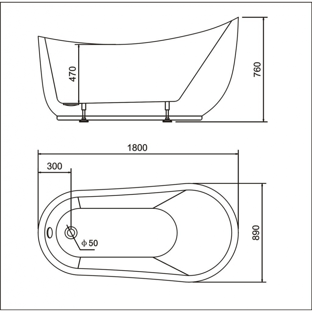 Cada freestanding 180x89 Banana Max - imagine 7