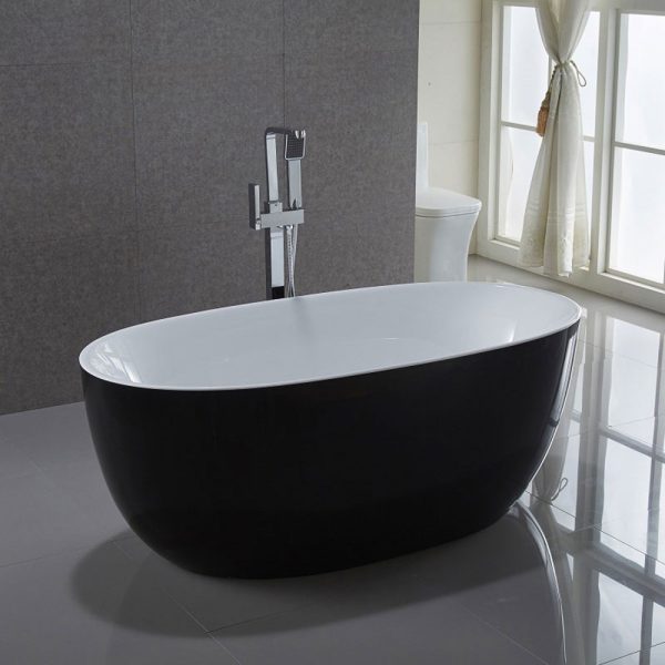 Cada freestanding ovala 170x80 EGG negru