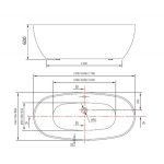 Cada Freestanding ovala EGG Eco 170x80 - imagine 6