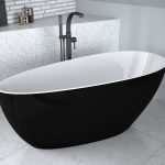 CADA FREESTANDING GOYA 160X70, BLACK&WHITE