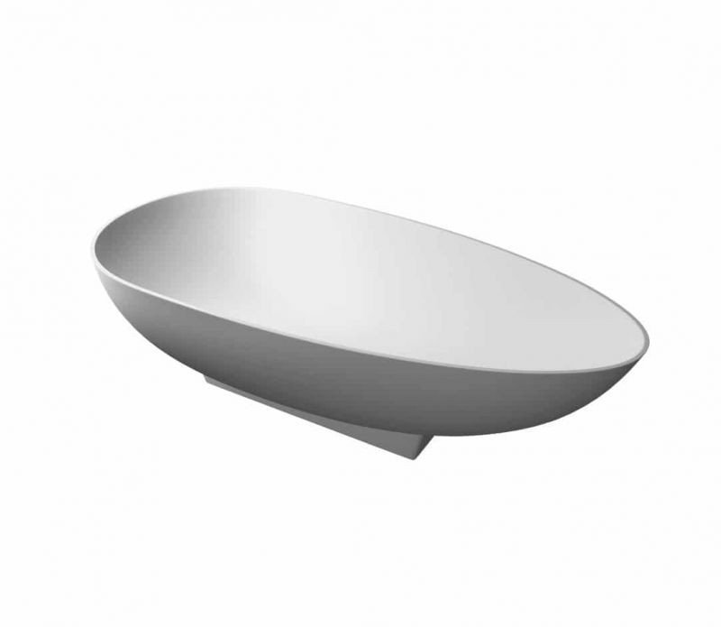 CADA FREESTANDING LUXO 178X85 CM RECTOR ALB - imagine 1