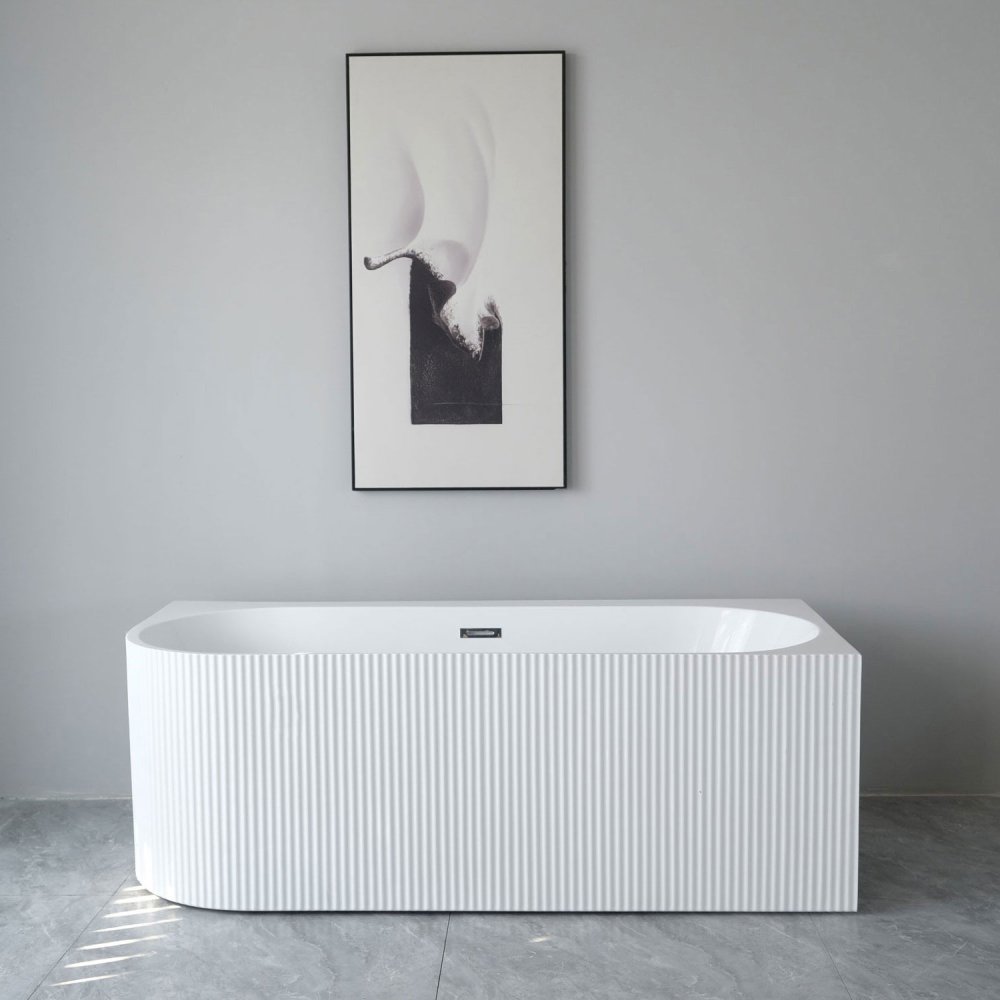 Cada freestanding pe colt dreapta scoica 150x75x58 - imagine 1