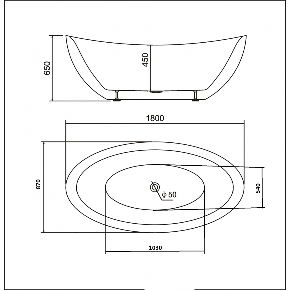 Cada freestanding 180x87 Tender max ECO - imagine 6