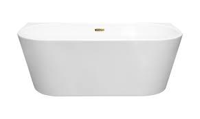 CADA FREESTANDING VICA, INTERIOR ALB LUCIOS, EXTERIOR ALB LUCIOS, SIFON SI PREAPLIN CU UMPLERE CROM - imagine 1