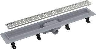 CANAL DE SCURGERE APZ10 SIMPLE CU GRATAR PERFORAT, 650MM, OTEL INOXIDABIL MAT