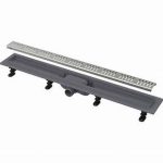 CANAL DE SCURGERE APZ10 SIMPLE CU GRATAR PERFORAT, 750MM, OTEL INOXIDABIL MAT